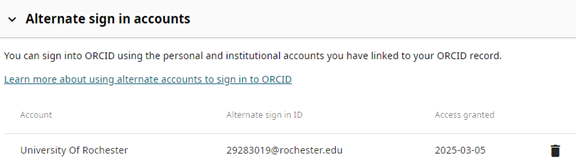 Althernative sign in accounts