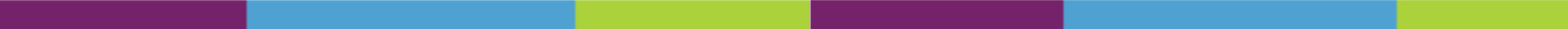 Line of color blocks: purple, blue, green, purple, blue, green