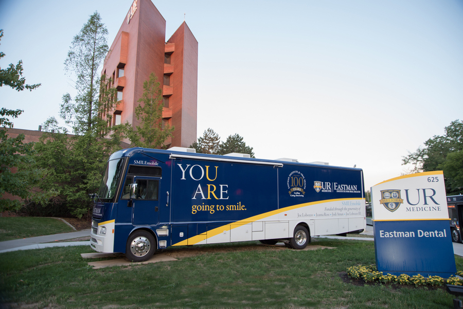 SMILEmobile on Eastman Dental lawn