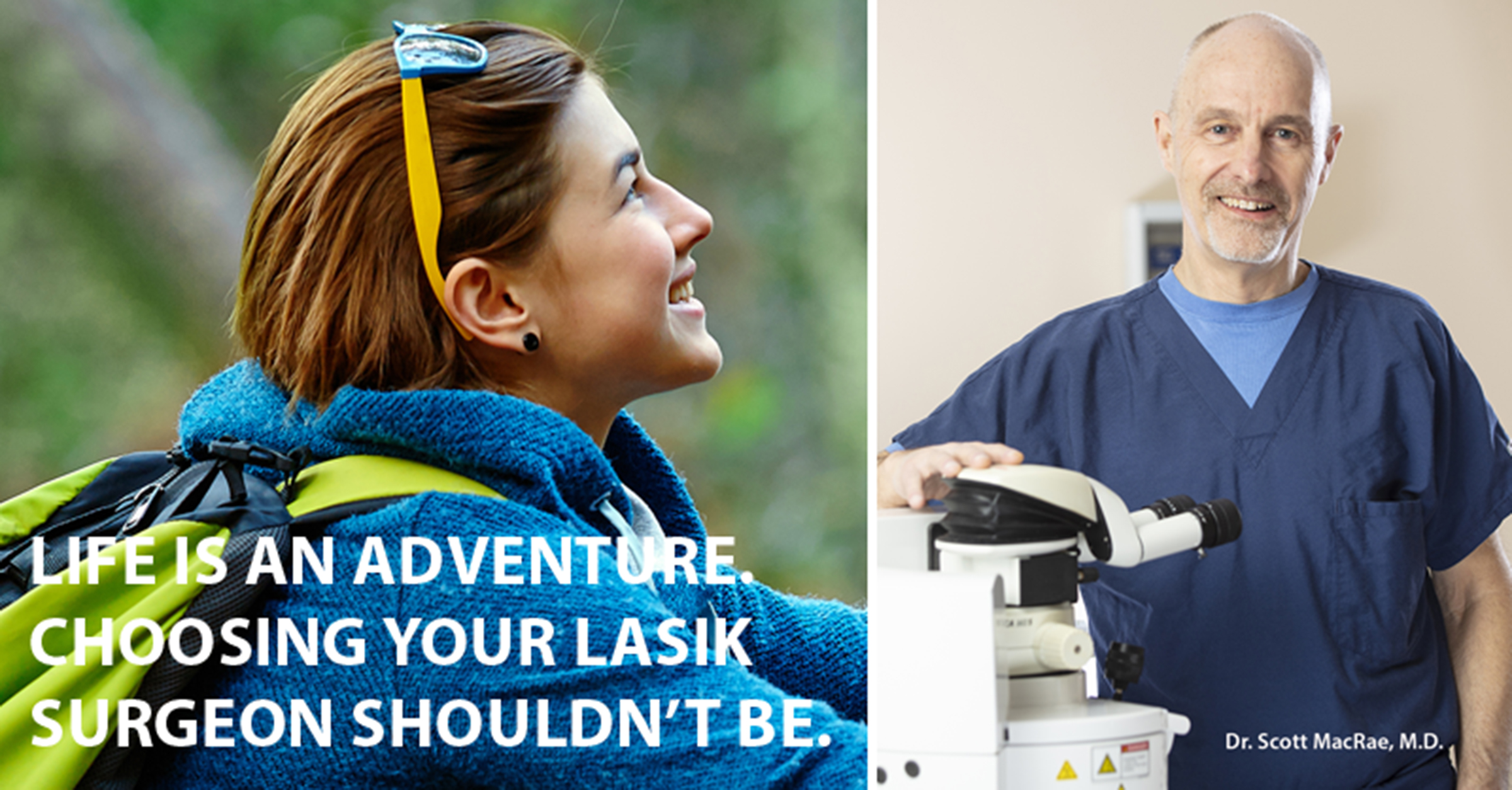 Young woman with backpack