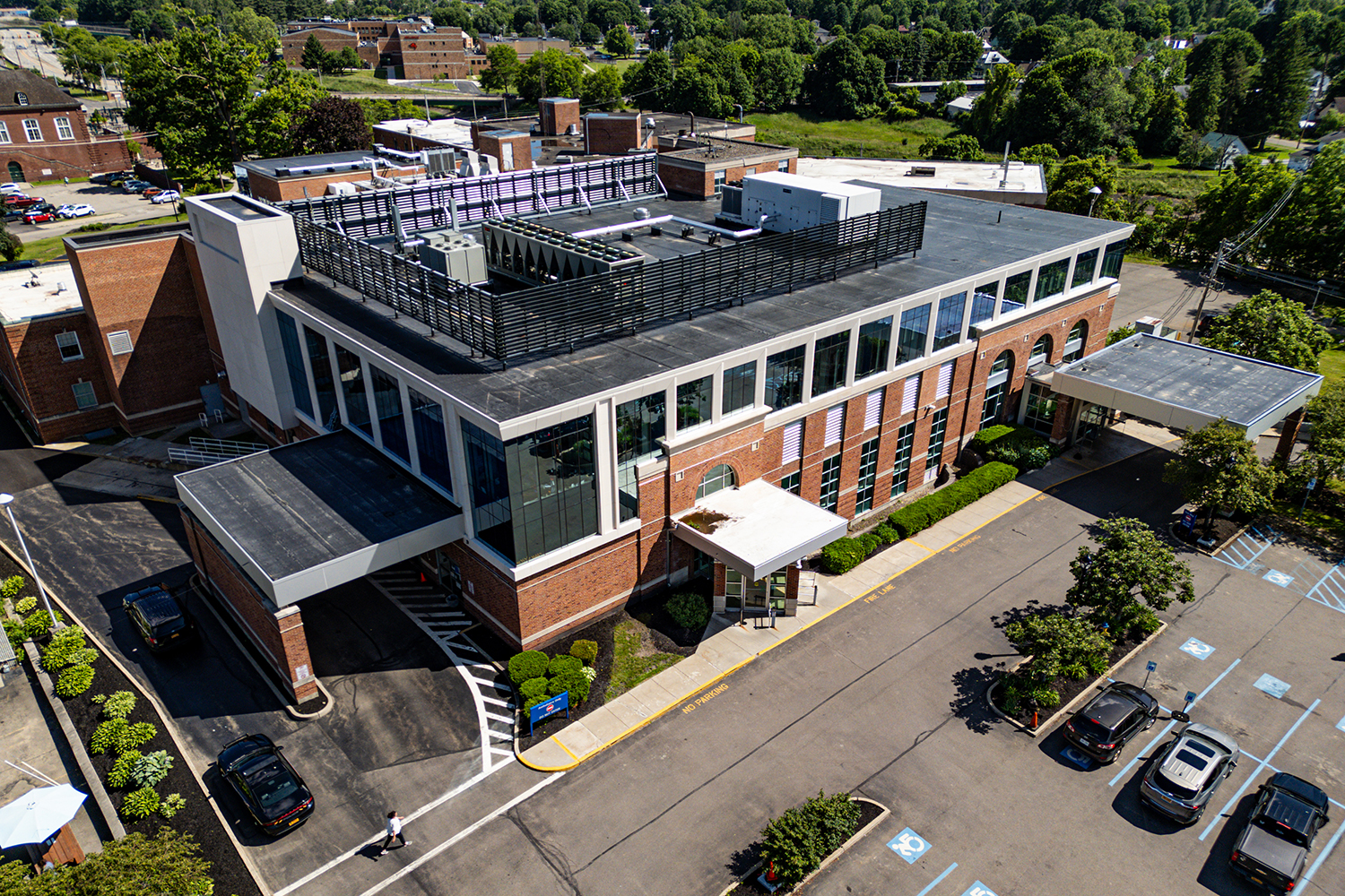 Aerial photo of Jones Memorial Hospital