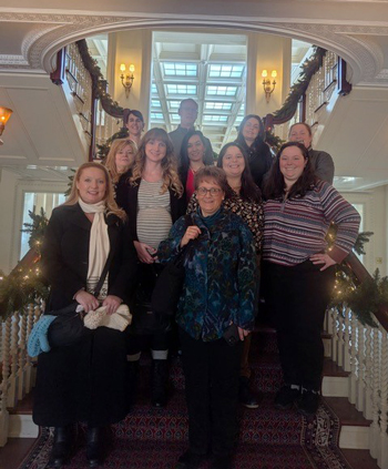 UR Biochemistry office staff at George Eastman house