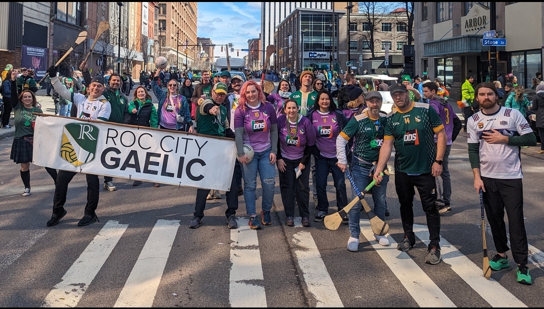 Gary’s Gaelic Football Team at the St. Patrick’s Day parade in 2024.