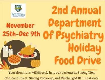 2nd Annual Department of Psychiatry Holiday Food Drive